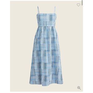 New! J. Crew Size 22 Blue White Gingham Plaid BI608 Dress